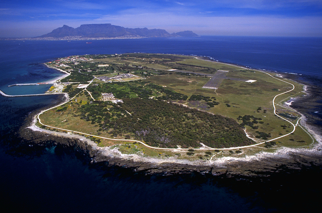 An aerial view of Robben Island in Table Bay, Cape Town, South Africa. /CFP