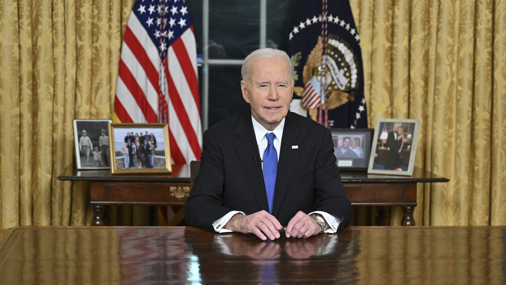 U.S. President Joe Biden delivers his farewell address from the Oval Office of the White House in Washington, D.C., U.S., January 15, 2025. /CFP