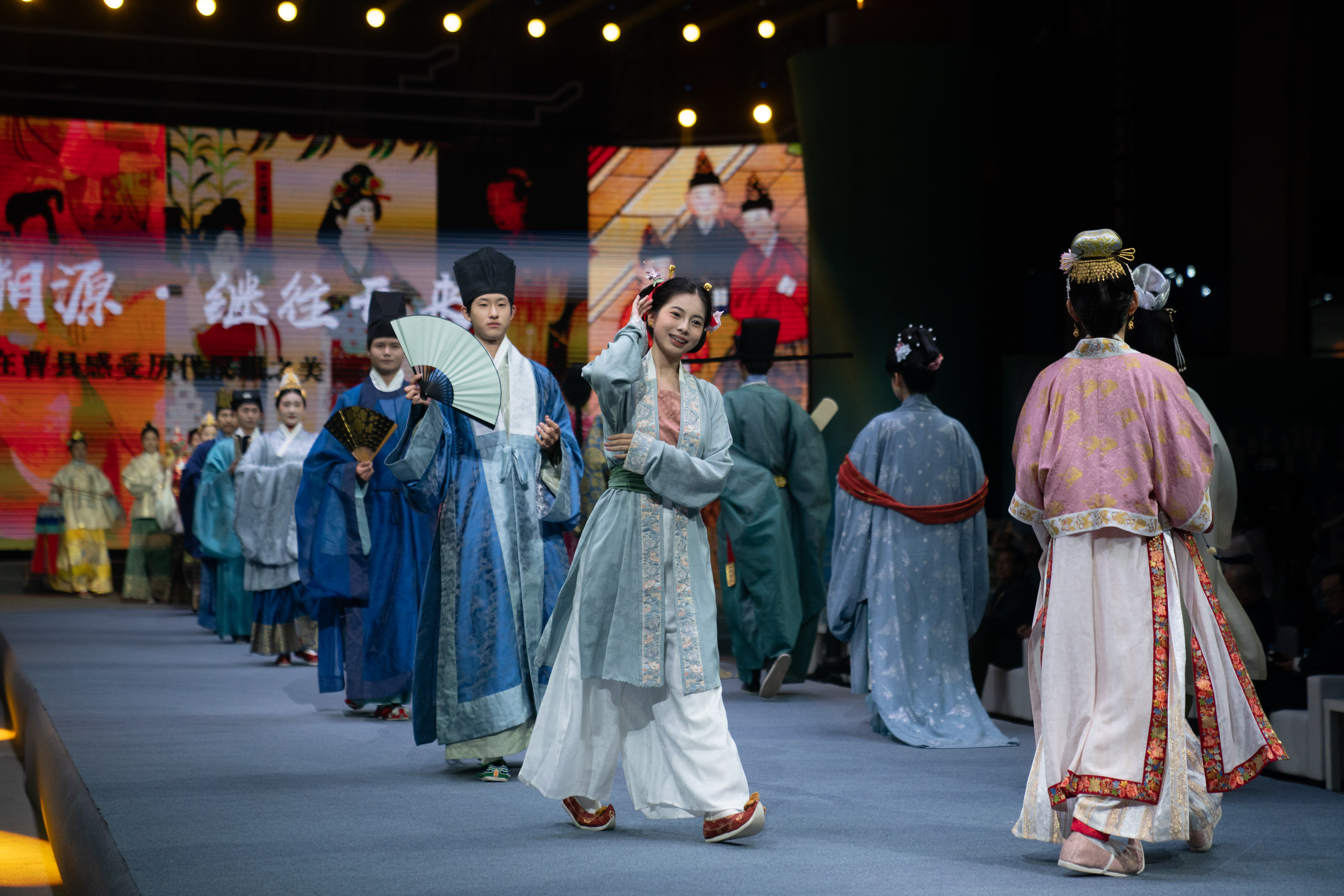 At the third Caoxian County Hanfu Culture Festival, 160 companies and 320 brands unveiled more than 600 spring/summer designs over three days. /Photo by CGTN's Qu Bo 