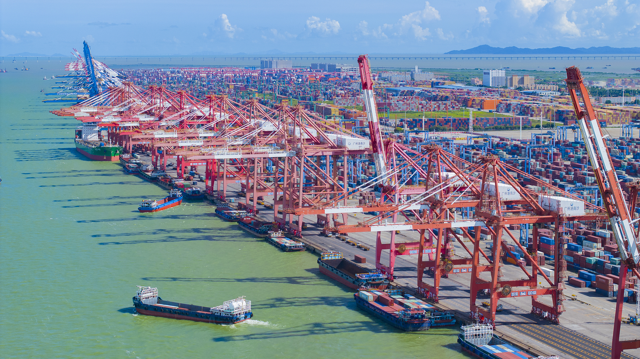The Nansha terminal in Guangzhou City, Guangdong Province, south China, July 13, 2024. /VCG