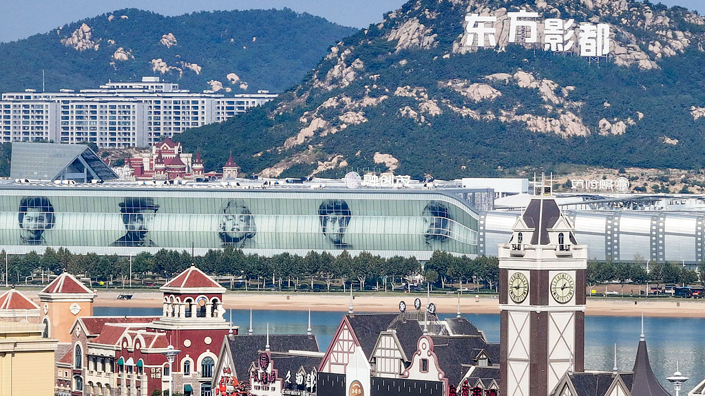 A distant view of Qingdao Oriental Movie Metropolis in east China's Shandong Province. /VCG
