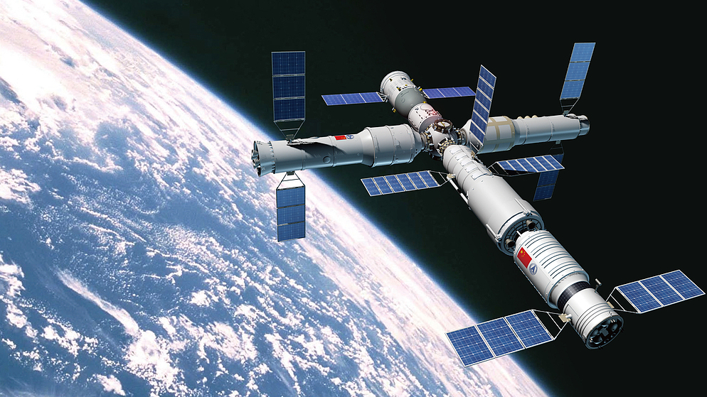 An illustration of the China Space Station. /VCG
